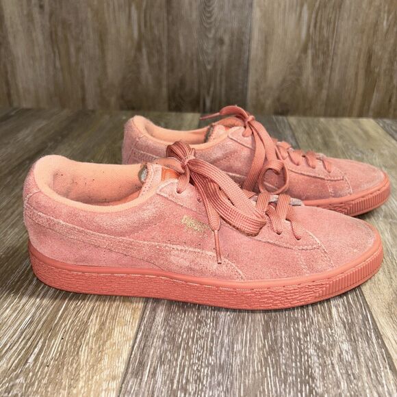 Puma Big Kids Youth US Size 6 C Desert Flower Pink Suede 35511069 Sneaker Shoes - Picture 1 of 12